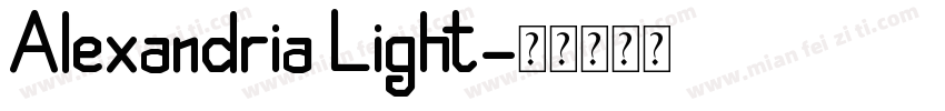 Alexandria Light字体转换
